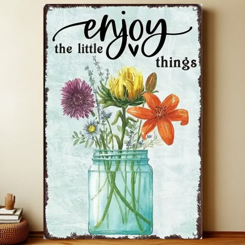 8x12 Farmhouse Metal Sign – Rustic Tin Wall Art with Barn & Animals | Liberty Signs #7220