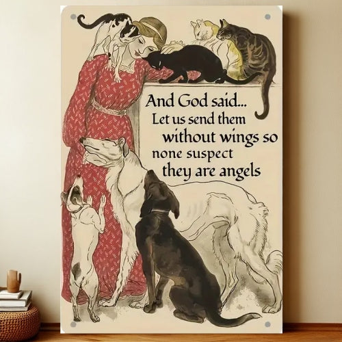 8x12 Farmhouse Metal Sign – Rustic Tin Wall Art with Barn & Animals | Liberty Signs #7226