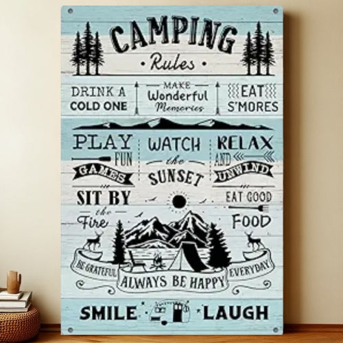 8x12 Farmhouse Metal Sign – Rustic Tin Wall Art with Barn & Animals | Liberty Signs #7238