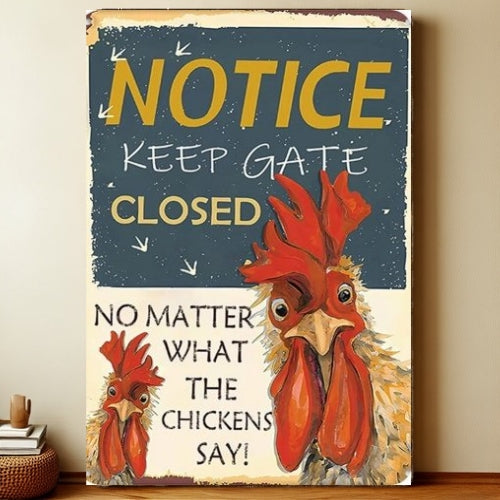 8x12 Farmhouse Metal Sign – Rustic Tin Wall Art with Barn & Animals | Liberty Signs #7246