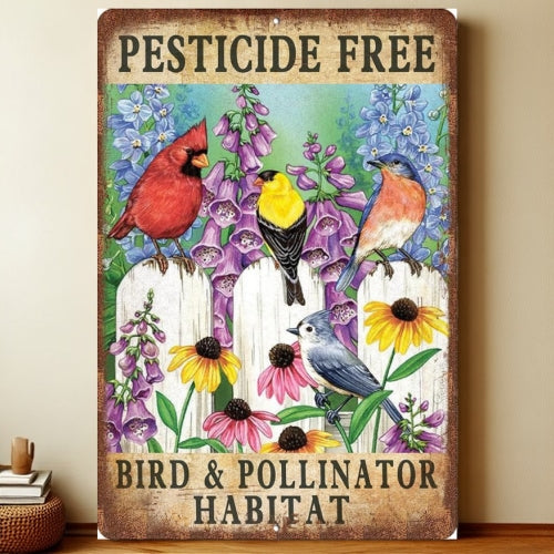 8x12 Farmhouse Metal Sign – Rustic Tin Wall Art with Barn & Animals | Liberty Signs #7256