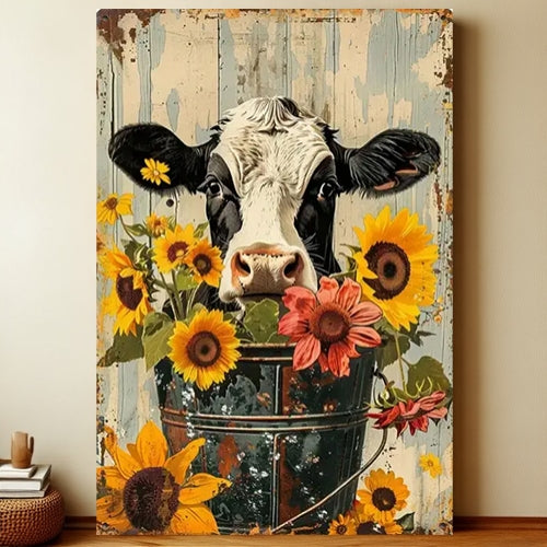8x12 Farmhouse Metal Sign – Rustic Tin Wall Art with Barn & Animals | Liberty Signs #7270