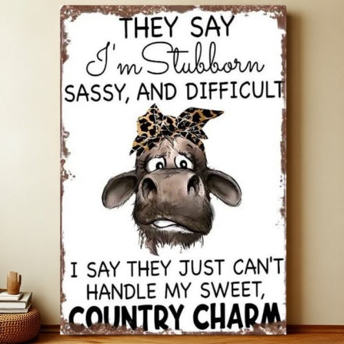 8x12 Farmhouse Metal Sign – Rustic Tin Wall Art with Barn & Animals | Liberty Signs #7277