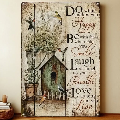 8x12 Farmhouse Metal Sign – Rustic Tin Wall Art with Barn & Animals | Liberty Signs #7291