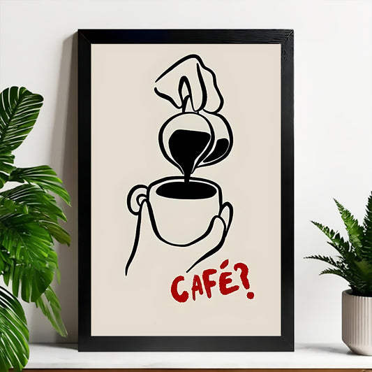 Neutral Abstract Framed Wall Art – Minimalist Line Art for Office or Studio | Liberty Signs#M3419