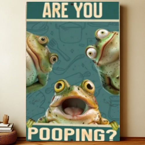 Are You Pooping Frogs -vintage-8x12-a001