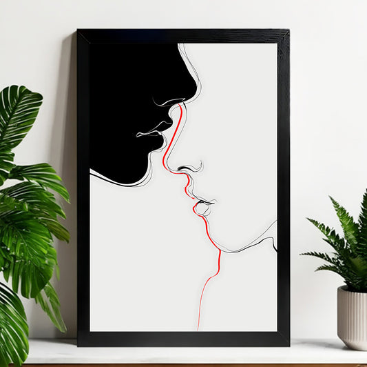 Neutral Abstract Framed Wall Art – Minimalist Line Art for Office or Studio | Liberty Signs#M3272
