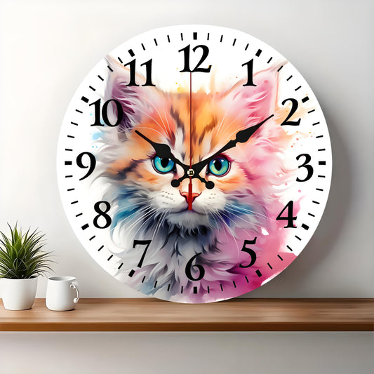 10x10 Decorative Wall Clock  – Ticking Wooden Wall Clock for Living Room or Hallway | Liberty Signs#S1033