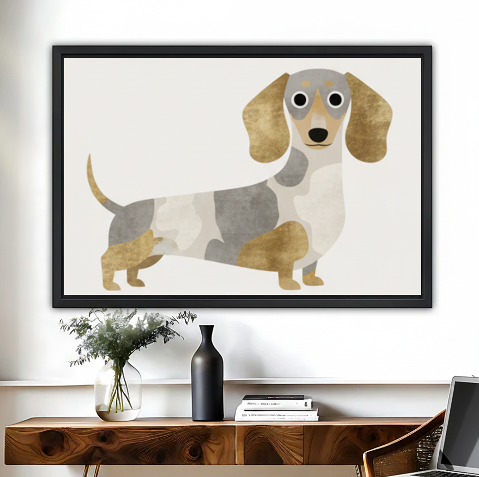 Geometric Dachshund Wall Art Print| Liberty Signs #L286