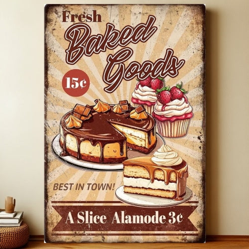8x12 Kitchen Metal Sign – Coffee & Recipe Tin Wall Decor for Homes | Liberty Signs #8205