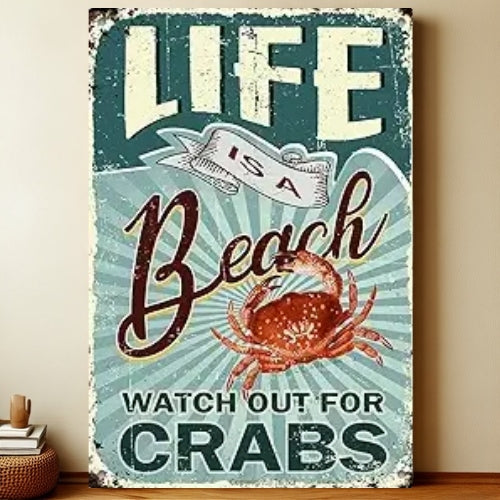 8x12 Kitchen Metal Sign – Coffee & Recipe Tin Wall Decor for Homes | Liberty Signs #8213