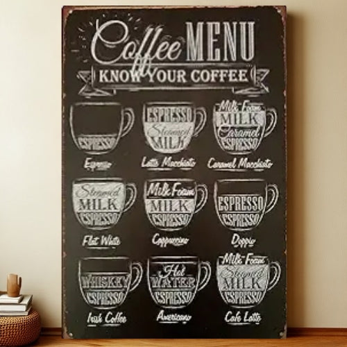 8x12 Kitchen Metal Sign – Coffee & Recipe Tin Wall Decor for Homes | Liberty Signs #8214