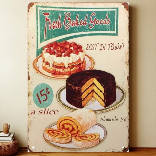 8x12 Kitchen Metal Sign – Coffee & Recipe Tin Wall Decor for Homes | Liberty Signs #8218