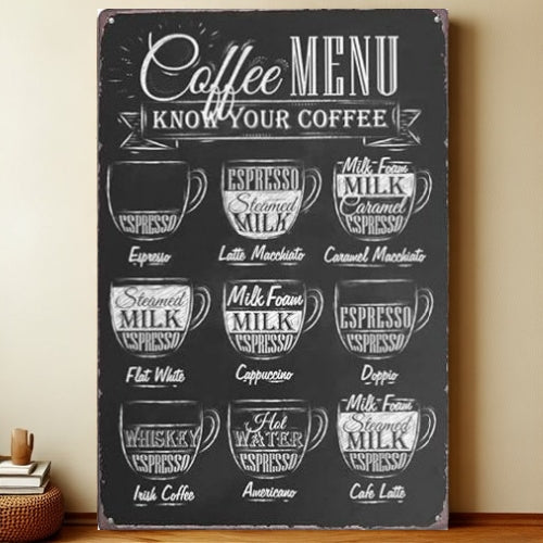 8x12 Kitchen Metal Sign – Coffee & Recipe Tin Wall Decor for Homes | Liberty Signs #8226