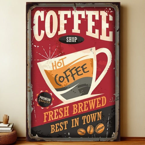 8x12 Kitchen Metal Sign – Coffee & Recipe Tin Wall Decor for Homes | Liberty Signs #8230