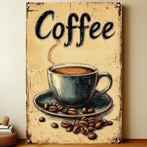 8x12 Kitchen Metal Sign – Coffee & Recipe Tin Wall Decor for Homes | Liberty Signs #8234