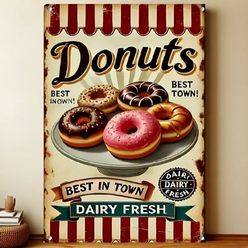 8x12 Kitchen Metal Sign – Coffee & Recipe Tin Wall Decor for Homes | Liberty Signs #8240