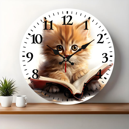 10x10 Decorative Wall Clock  – Ticking Wooden Wall Clock for Living Room or Hallway | Liberty Signs#S1034