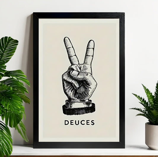 Neutral Abstract Framed Wall Art – Minimalist Line Art for Office or Studio | Liberty Signs#M3201