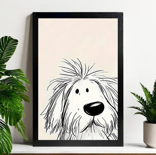 Neutral Abstract Framed Wall Art – Minimalist Line Art for Office or Studio | Liberty Signs#M3360