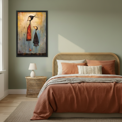 Folk Companions Canvas Wall Art L6257