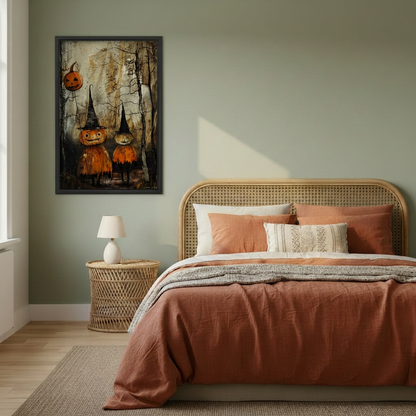 Pumpkin Witches Canvas Wall Art L6259