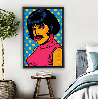 Pop Art Portrait of Iconic Figure Retro Wall Art Print| Liberty Signs #L894