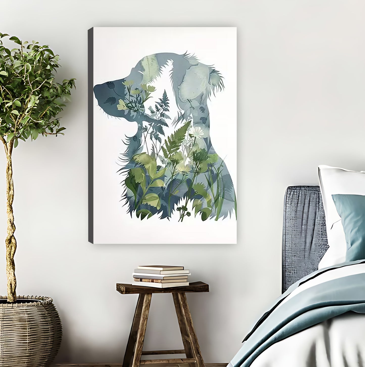 Golden Retriever Among Green Leaves Wall Art| Liberty Signs #L1522