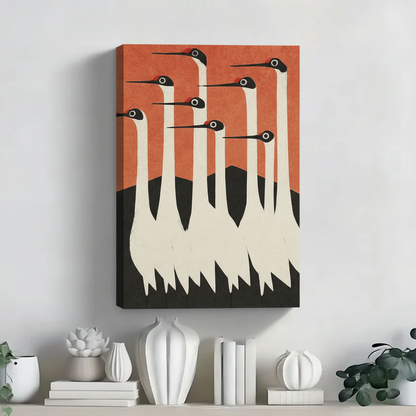 替换鸟群艺术画的墙面装饰