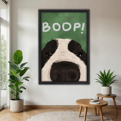 狗狗木框画场景图