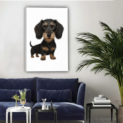 立体腊肠犬装饰画场景