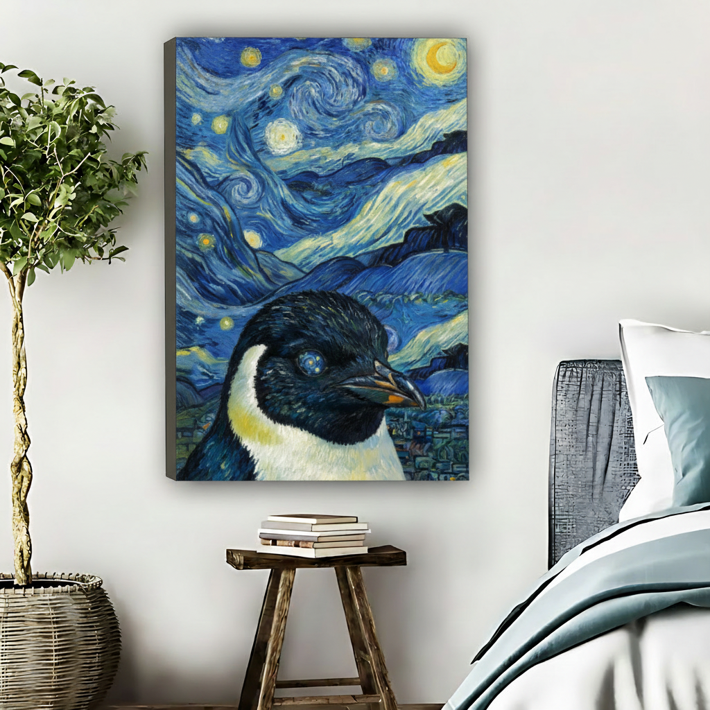 企鹅星空-无框画布