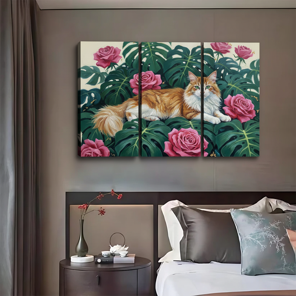 三联无框画场景