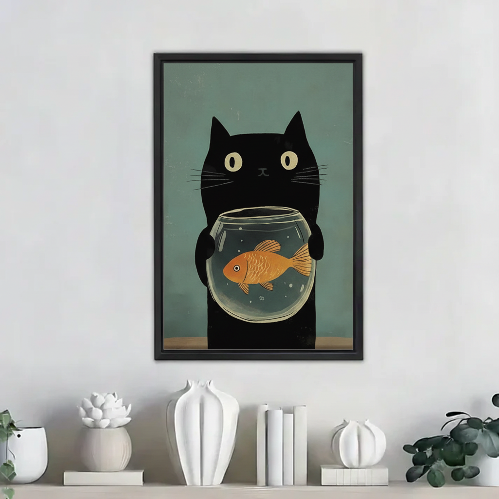 替换后的墙面装饰画