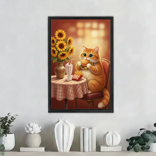 替换后的黑框艺术画