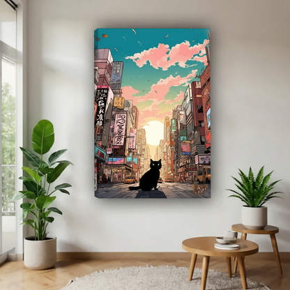 替换为东京城市景观画作