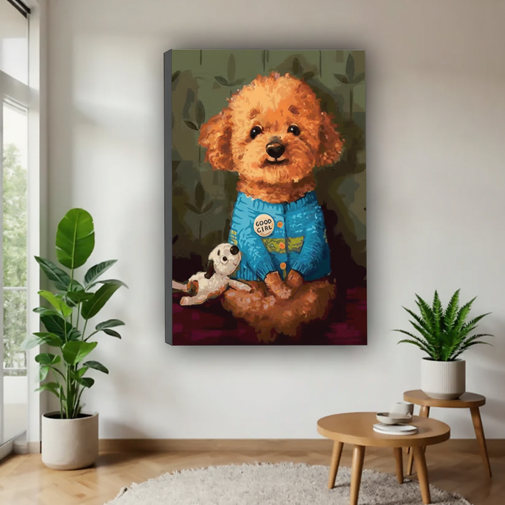 泰迪犬-内框画-内容一致