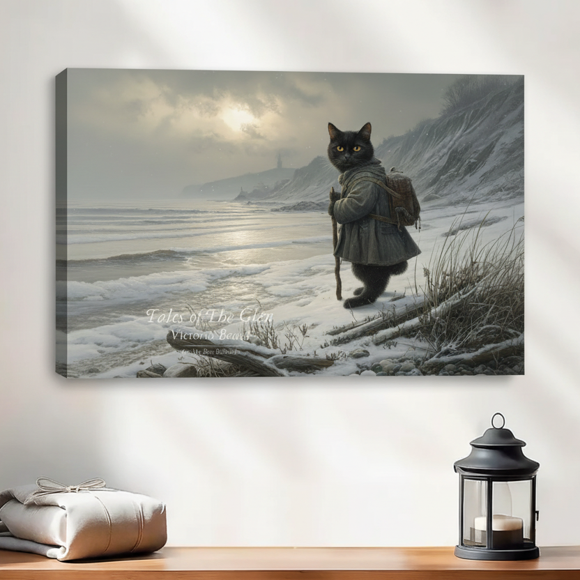 带立体感的猫咪艺术画室内场景