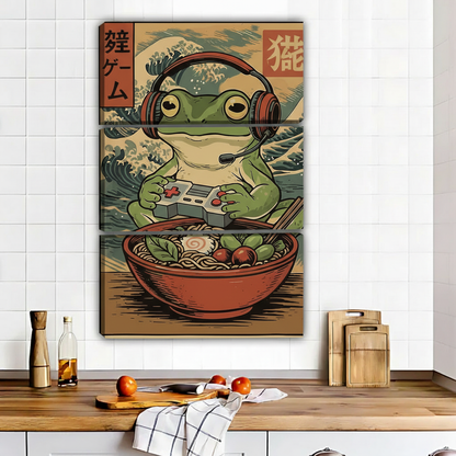 游戏青蛙三联画场景图