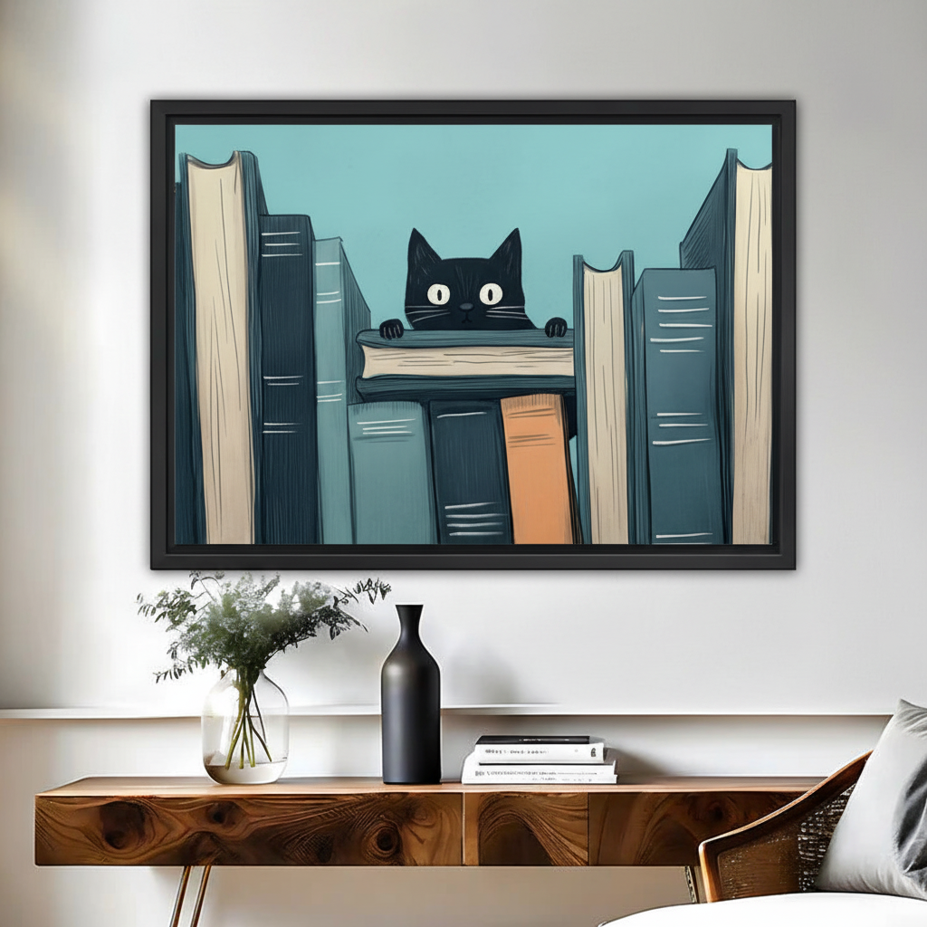书后黑猫场景图