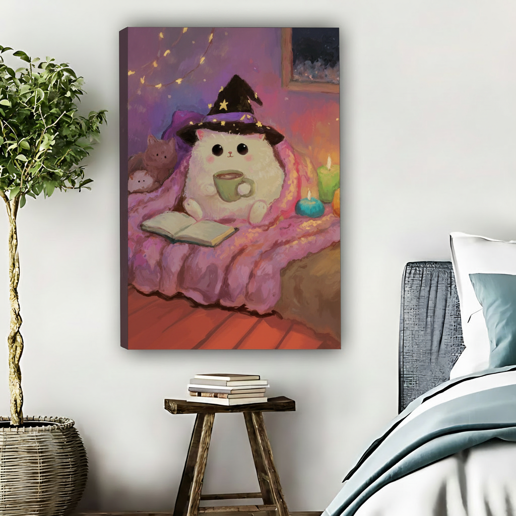 巫师猫咪-无框画布