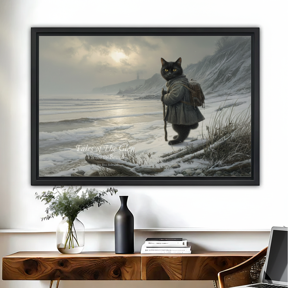 黑猫冒险者装饰画场景