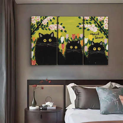 黑猫花园三联画场景图