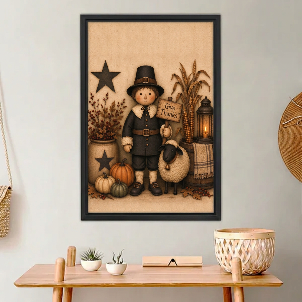 Give Thanks Canvas Wall Art L6353