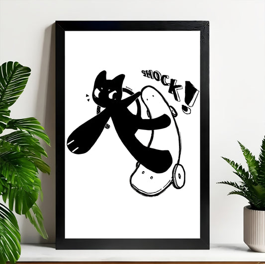 Neutral Abstract Framed Wall Art – Minimalist Line Art for Office or Studio | Liberty Signs#M3454