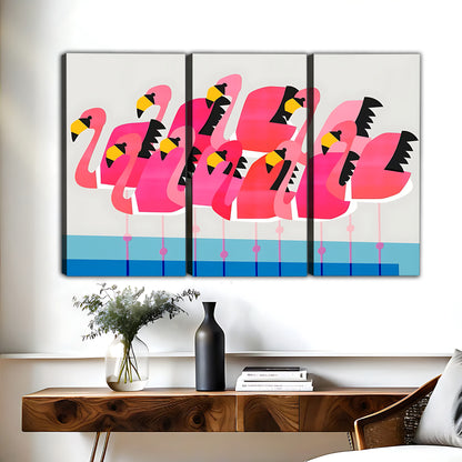 Pink Flamingo Pattern Framed Wall Art |Liberty Signs #L604