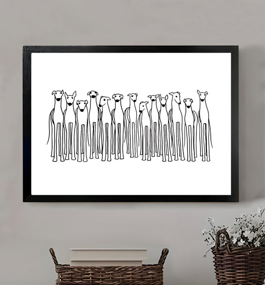 Neutral Abstract Framed Wall Art – Minimalist Line Art for Office or Studio | Liberty Signs #M3190