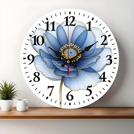 10x10 Decorative Wall Clock  – Ticking Wooden Wall Clock for Living Room or Hallway | Liberty Signs#S1035