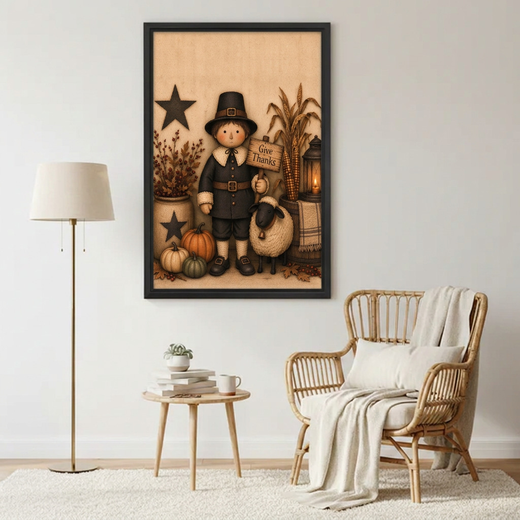 Give Thanks Canvas Wall Art L6353