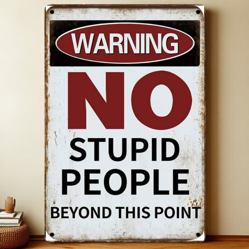 8x12 Warning Metal Sign – People Beyond This Point Metal Teneke Levha Duvar Dekoru | Liberty Signs #A015